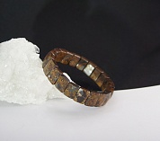 Браслет бронзит (р-р камня 10*13 мм), на резинке фото

