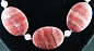 Бусы родохрозит, розовый кварц 50 см