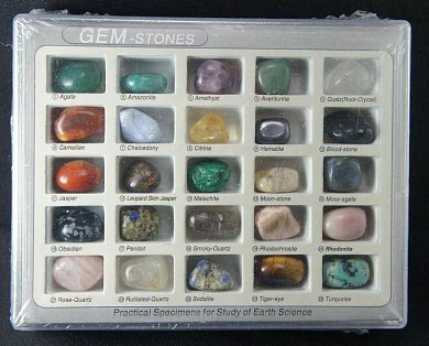 Коллекция (25 минералов), длина камня 17 мм фото
