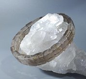 Браслет раухтопаз граненый (размер камня 9*11 мм), 18 см фото
