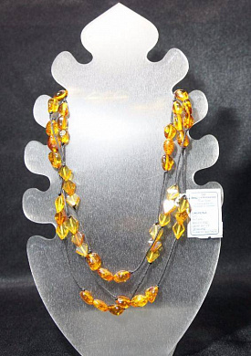 Ожерелье янтарь (на нитке) 132 см фото
