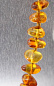 Бусы  янтарь (медовые, мятый шар) 52 см
